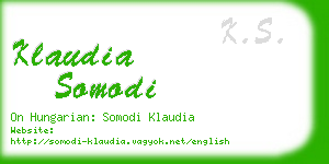 klaudia somodi business card